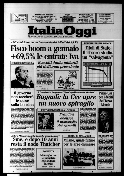 Italia oggi : quotidiano di economia finanza e politica